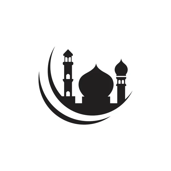 Moschea Simbolo Icona Vettore Illustrazione Modello Design — Vettoriale Stock