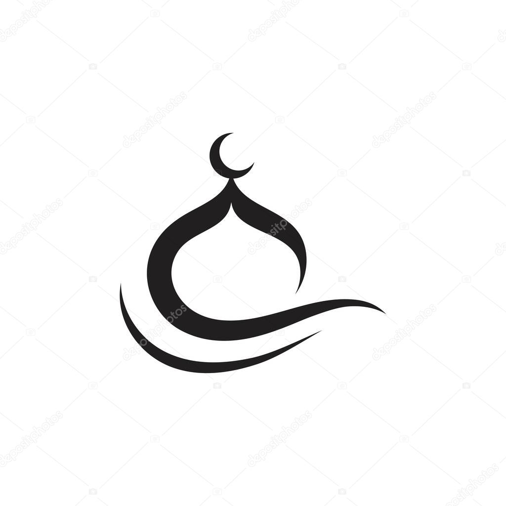 Mosque symbol icon vector Illustration design template