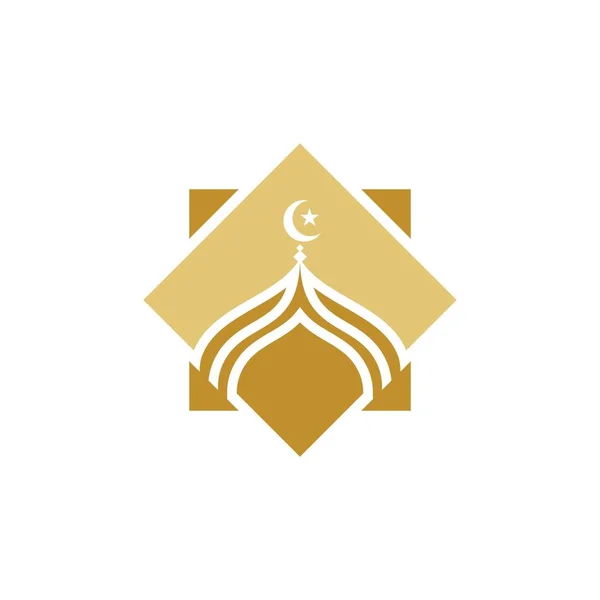 Moschee Symbol Symbol Vektor Illustration Design Vorlage — Stockvektor