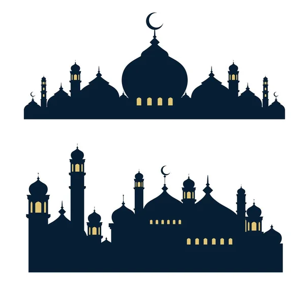 Будівля Мечеті Іконописний Вектор Дизайн Дизайн Шаблон — стоковий вектор