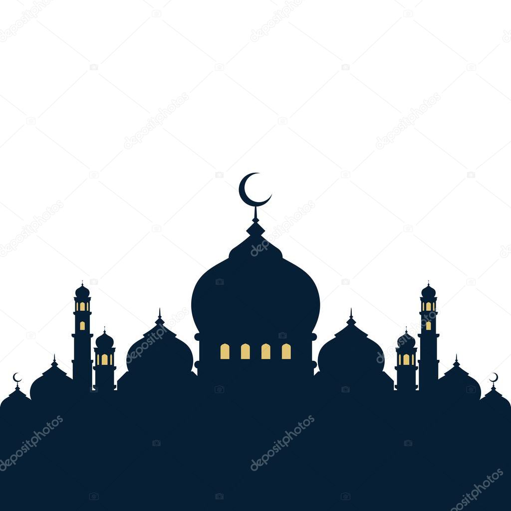 Mosque Building icon vector Illustration design template
