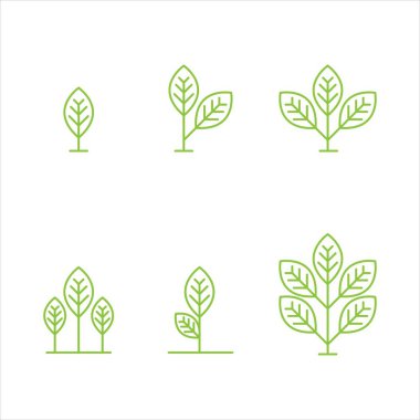 Vegan element Vektör simgesi tasarım örnekleme şablonu