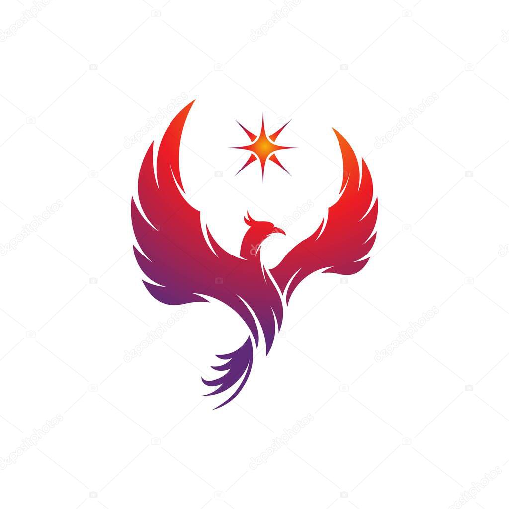 Phoenix vector icon illustration design template