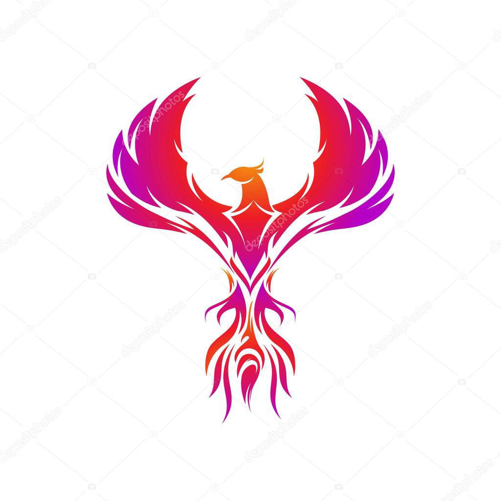 Phoenix vector icon illustration design template