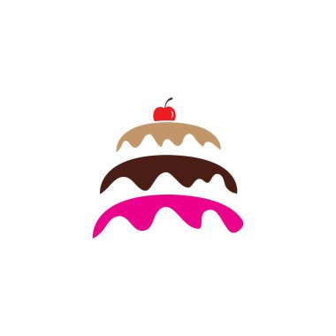 Pasta Vektörü simgesi tasarım örnekleme şablonu