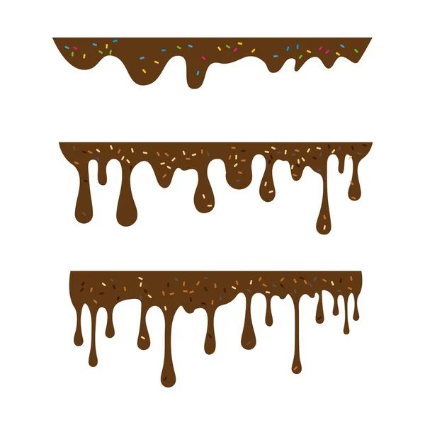 Smelte Chokolade Vektor Ikon Design Illustration Skabelon – Stock-vektor