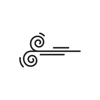 Rüzgar vektör simgesi tasarım illüstrasyon şablonu 