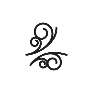 Rüzgar vektör simgesi tasarım illüstrasyon şablonu 