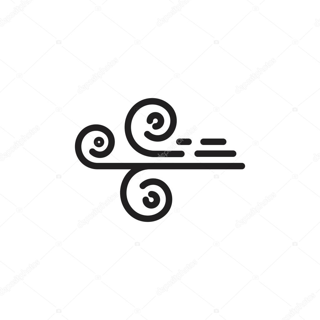 Wind vector icon design illustration template 