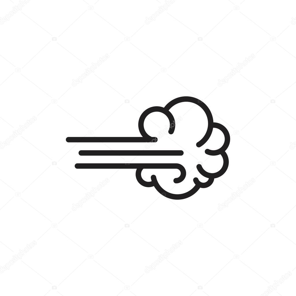 Wind vector icon design illustration template 