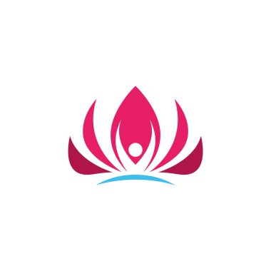 güzellik lotus çiçeği vektör tasarım şablonu