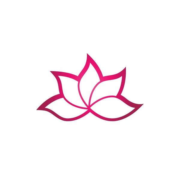 Schönheit Lotus Blume Vektor Symbol Design Vorlage — Stockvektor