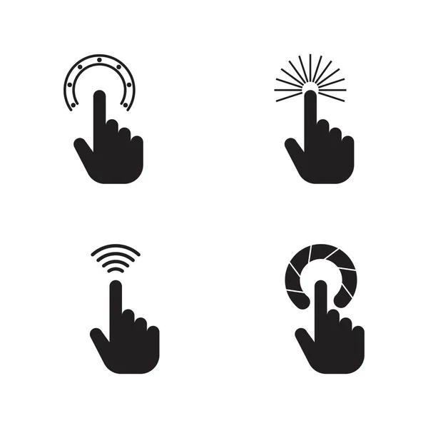 Hand Touch Vector Icon Design Illustration Vorlage — Stockvektor