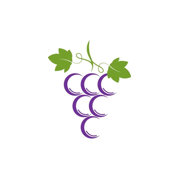 Grapes Logo Template Vector Icon Illustration Design — Stock Vector