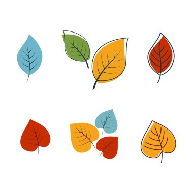 Autumn Element Vektör simgesi tasarım örnekleme şablonu