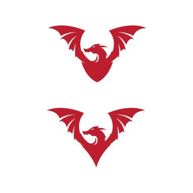 Dragon vektör resimleme logo şablonu