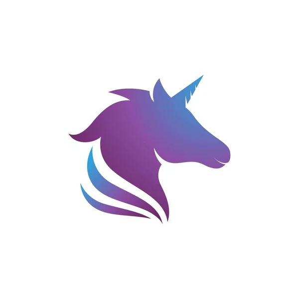 Einhorn Logo Symbol Vektor Illustration Design Vorlage — Stockvektor