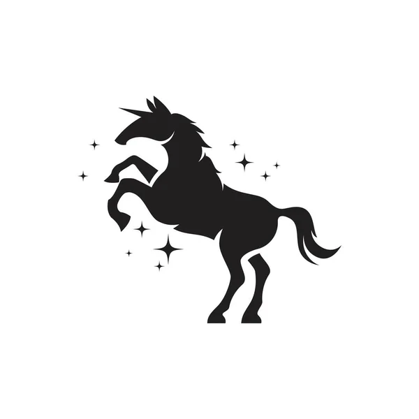 Unicorn Logo Icon Vector Illustration Design Template — Stock Vector