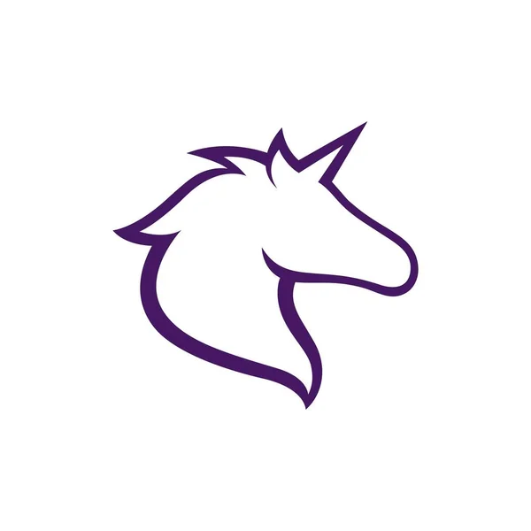Unicorn Logo Icon Vector Illustration Design Template — Stock Vector
