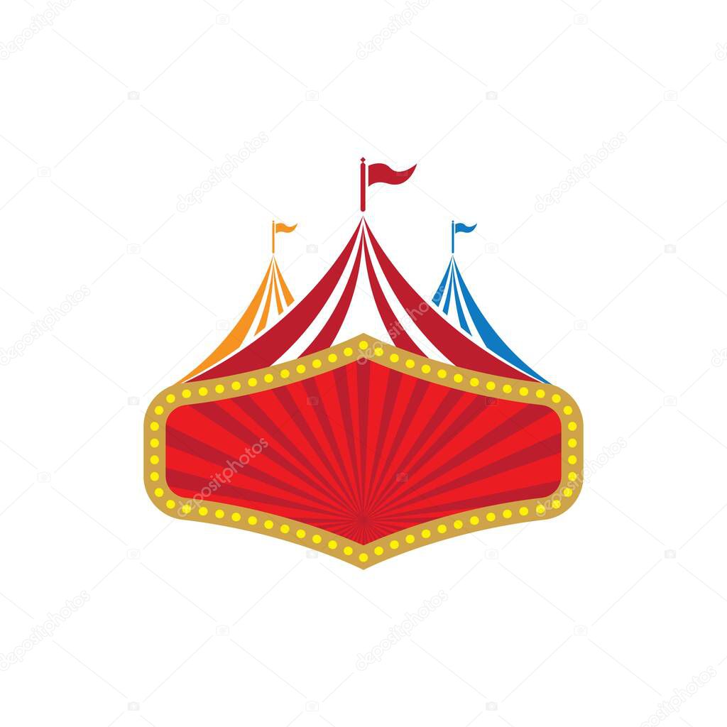 Circus element vector illustration design template