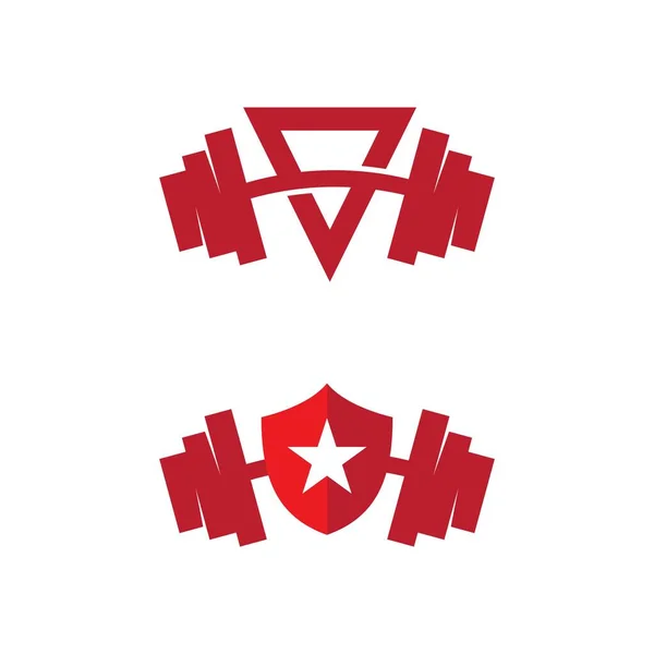 Векторный Объект Иконки Спортивной Этикетки Значка Спортзала Дизайна Логотипа Фитнеса — стоковый вектор