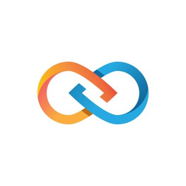 Sonsuzluk Tasarımı Vektör Simgesi Logo şablonu tasarımı