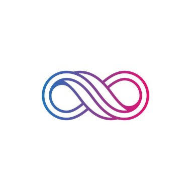 Sonsuzluk Tasarımı Vektör Simgesi Logo şablonu tasarımı