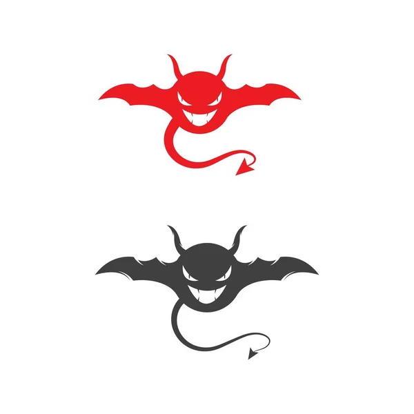 悪魔の角ベクトル アイコン デザイン イラスト テンプレート — ストックベクタ
