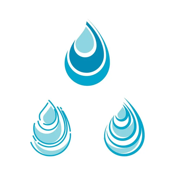 Wasser Tropfen Logo Vorlage Vektor Illustration Design — Stockvektor