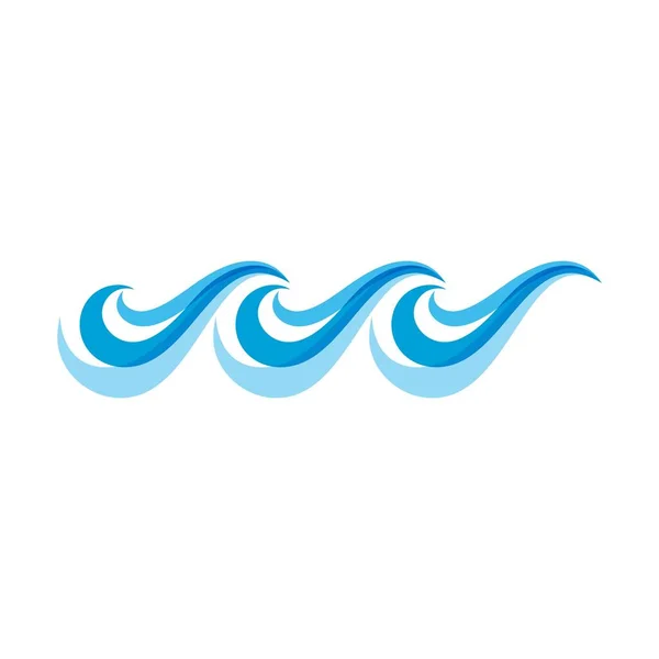 Water Wave Icon Vector Illustration Design Template — Stock Vector