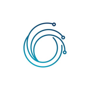 Circuit Logo Şablonu vektör resimleme simgesi tasarımı