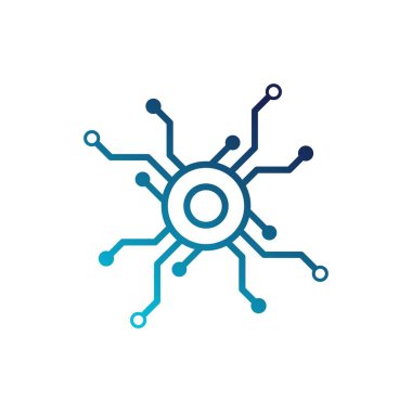 Circuit Logo Şablonu vektör resimleme simgesi tasarımı