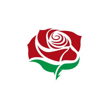 Gül çiçeği Logo Şablonu vektör çizimi