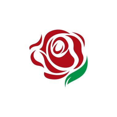 Gül çiçeği Logo Şablonu vektör çizimi