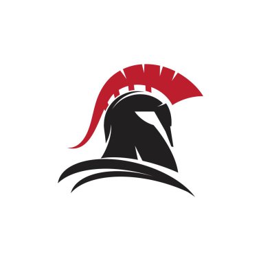 Spartalı kask vektör resimleme tasarımı