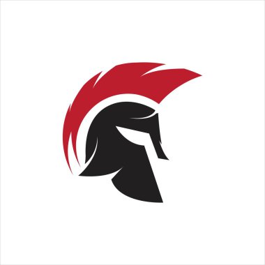 Spartalı kask vektör resimleme tasarımı