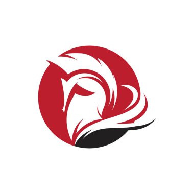 Spartalı kask vektör resimleme tasarımı