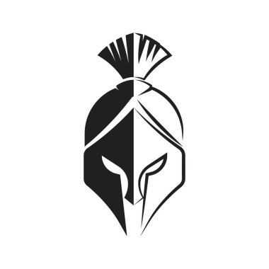 Spartalı kask vektör resimleme tasarımı