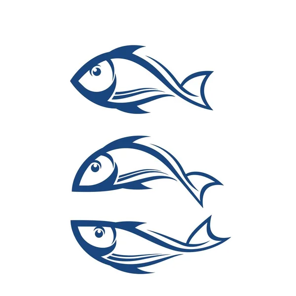 Шаблон Логотипа Рыбы Шаблон Дизайна Векторных Символов — стоковый вектор