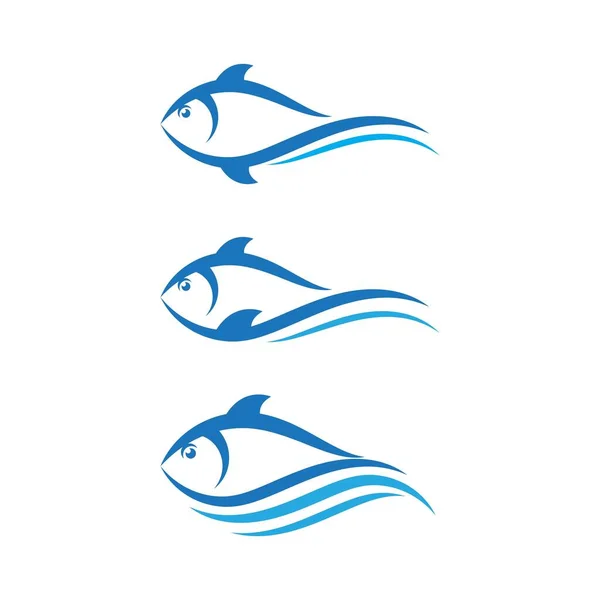 Fisch Logo Vorlage Kreative Vektor Symboldesign Vorlage — Stockvektor