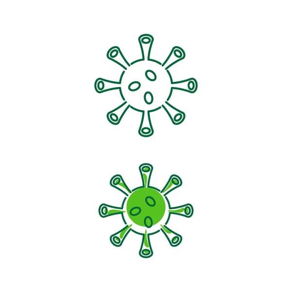 Virus Vector Ilustración Icono Plantilla Diseño — Archivo Imágenes Vectoriales