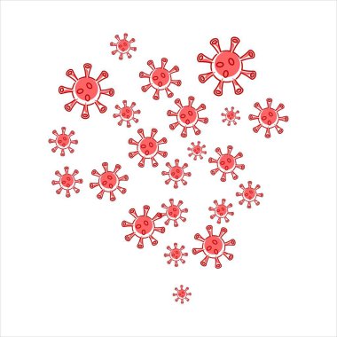 Virüs vektör illüstrasyon şablon tasarımı