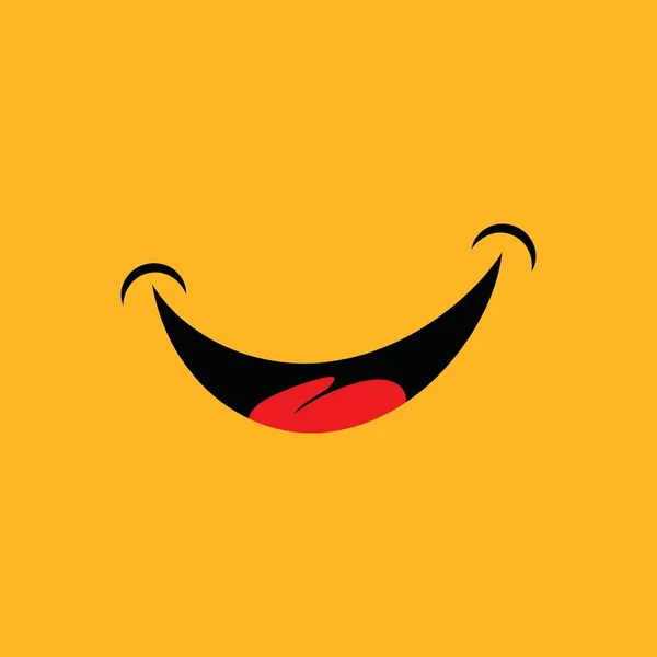Lächeln Emotionen Symbol Vektor Illustration Design Vorlage — Stockvektor