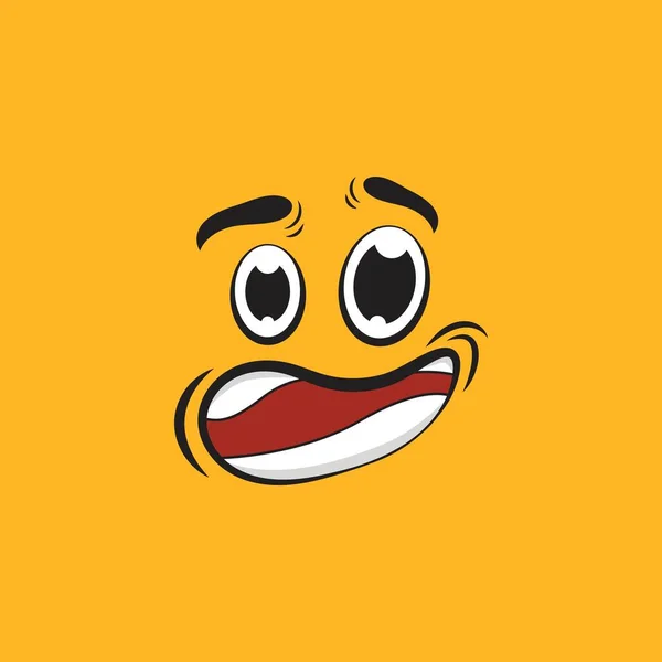 Sorriso Emoção Ícone Vetor Ilustração Design Modelo — Vetor de Stock