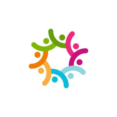 Topluluk, ağ ve sosyal simge tasarım şablonu