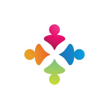 Topluluk, ağ ve sosyal simge tasarım şablonu