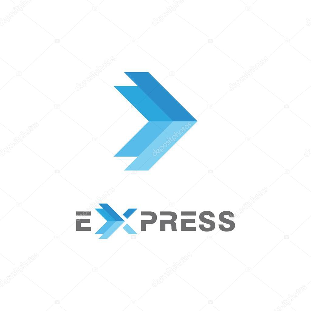 Express logo Vector icon design illustration Template