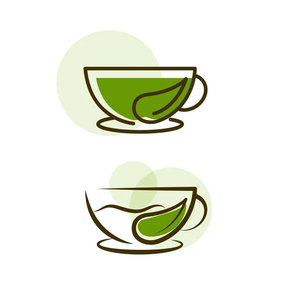 Copo Café Logo Template Vetor Ícone Design — Vetor de Stock