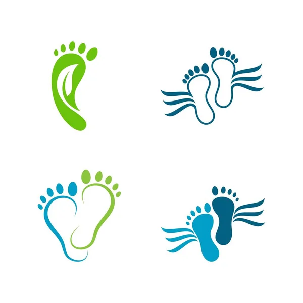 Cuidado Los Pies Logo Plantilla Vector Icono Ilustración Diseño — Archivo Imágenes Vectoriales