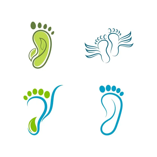 Cuidado Los Pies Logo Plantilla Vector Icono Ilustración Diseño — Archivo Imágenes Vectoriales